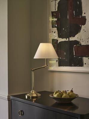 An elegant, streamlined design with visible joints makes the Buckton desk lamp both functional and beautiful