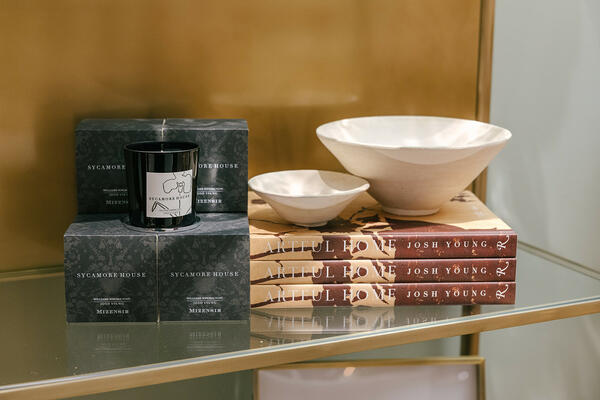 Josh Yöung candles, decorative bowls and books are now available at Williams Sonoma Home