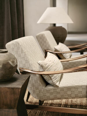 Crisscross presents a soft geometric pattern with a subtle weave design