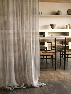 Brook is a naturally beautiful linen featuring an understated, tonal strié design