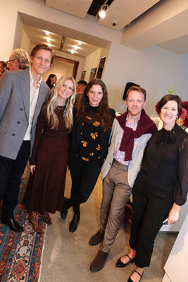 Magnus Berger, Kristina O'Neill, Zoe Jackson, and Richard Drake and Rebecca Lynn from the Sotheby's team