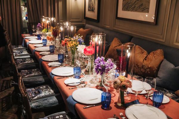 A private dinner was held at The Lowell hotel