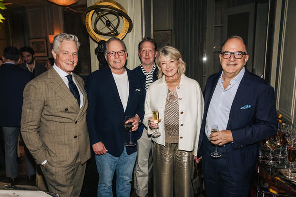 Brian Sawyer, David Zaslav, Matt Tyrnauer, Martha Stewart and James Reginato