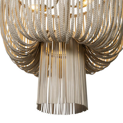 Nalani chandelier in Cream-Stone leather