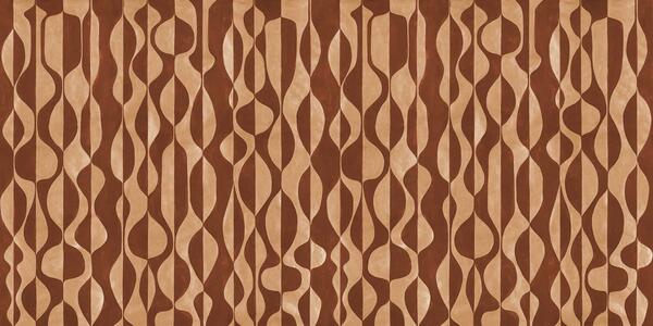 Echo hand-painted wallcovering in colorway Copper