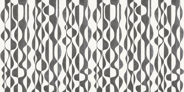 Echo hand-painted wallcovering in colorway Zinc