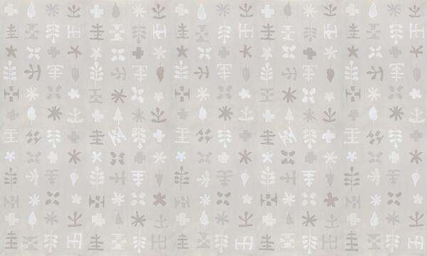 Signature hand-painted wallcovering in colorway Creme