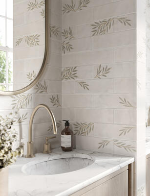 Trend 1/6, Botanical Motifs: Morris & Co. Hawkdale Willow ceramic wall tile • 484525