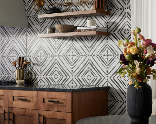 Trend 3/6, Wallpaper Without Limits: Nikki Chu Tangier porcelain wall and floor tile • 683554