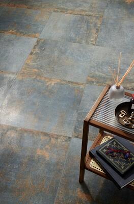 Trend 5/6, Weathered Industrial: Evoque Metal Green porcelain wall and floor tile • 683391