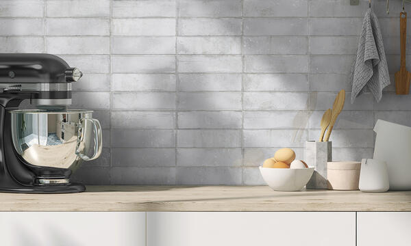 Trend 6/6, Non-Basic “Basics”: Hackney pearl porcelain wall tile, 3" x 9" • 484219