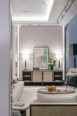 Living vignette in the new Frato showroom