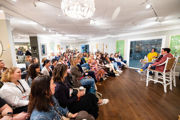 Guests listening intently to the aspirational conversation