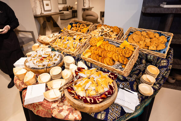 Middle Eastern desserts were offered for guests to enjoy.