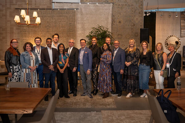 From left: Elizabeth Keegan, DeAnna Hain, Matthew Berthold-Lynch, Satya Tiwari, Fred Nicolaus, Parvati Tiwari, Mitchell Gold, Dennis Scully, Alison Weidmann, Shweta Nagpal, Michael Clapham, Richard Munden, Camille Abney, Jessie Morton-Boehme, Nathalie Hetu and Melanie Munden