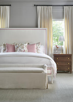 Candler bed, Parc bench and St. Claire nightstand by Suzanne Kasler