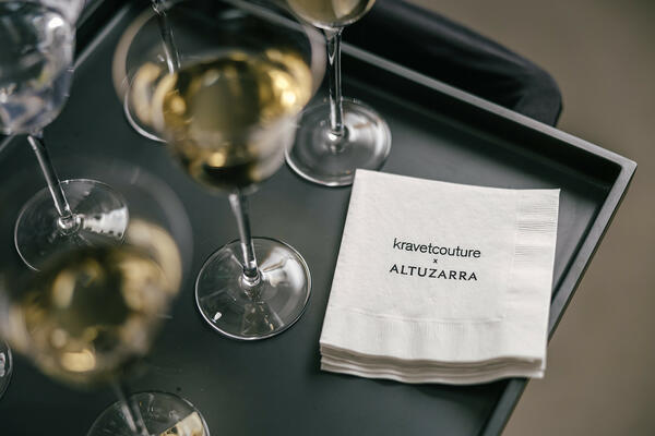 Champagne with Kravet Couture x Altuzarra napkins