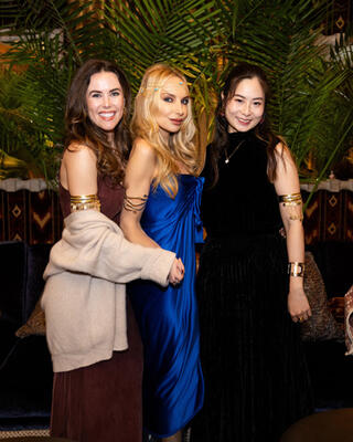 Nicole Fuller (center), with members of her design team, Chelsea Conrad and Thea Ping