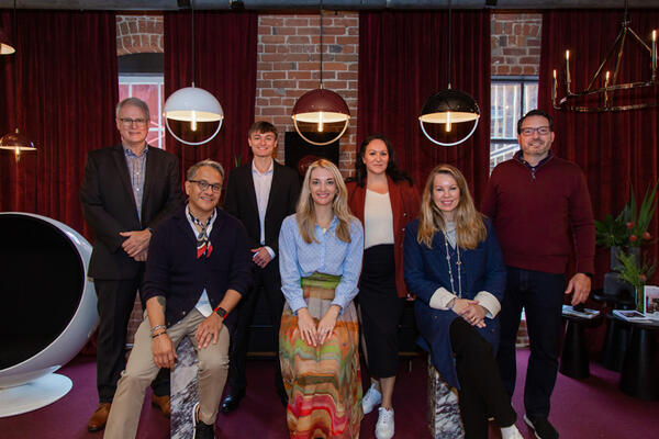 Back row: John Kay, Drew Eller, Michele Iapicco and Nathan Hedrick. Front Row: Michael Almodova-Sorensen, Mary Vincent Hager, Allison Weiss Brady