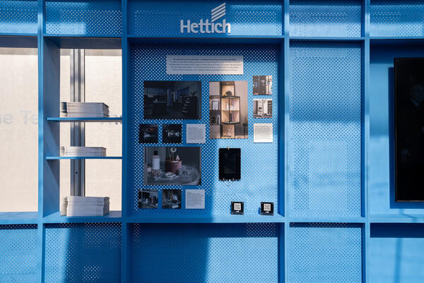 The Tent sponsor Hettich displayed luxury hardware products FurnSpin, ComfortSpin and AvanTech You Illumination for top-of-the-line cabinetry design