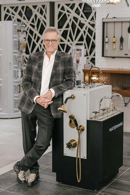 Barry Goralnick with his James collection from Watermark Designs