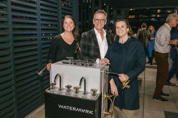 Ashley Rauenzahn, and Sarah Conant of Bromley Caldari, with Barry Goralnick