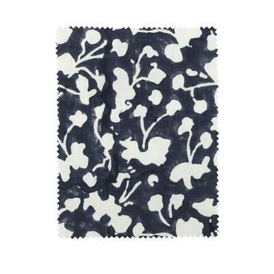 Zara Midnight block-printed fabric