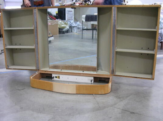 Mr. Nelson Bar Cabinet - transformed 1949 vanity by George Nelson for Herman Miller Furniture Co.