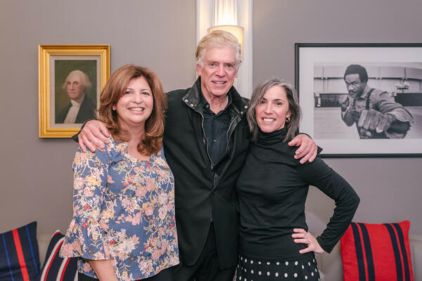 Actor Christopher McDonald with Liz George and Georgette Gilmore of Montclair Local