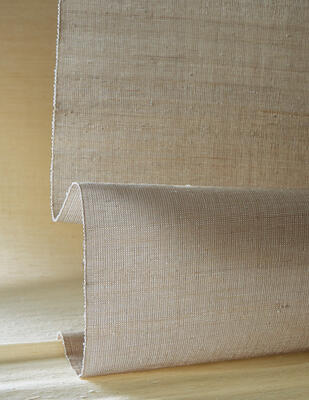 Retreat woven-to-size grassweave windowcovering, offered in four subtle hues