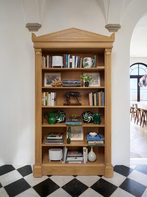 The new Artemis bookcase embodies Bunny’s love of timeless proportions 