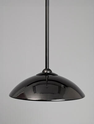 Straight pendant in Black Gloss and Blackened Brass