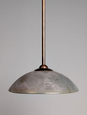Straight pendant in Metallic Bronze and Darkened Bronze