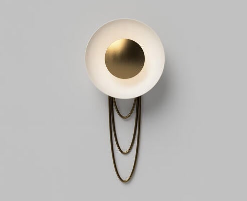 Wall Sculpture Single in Antique Brass