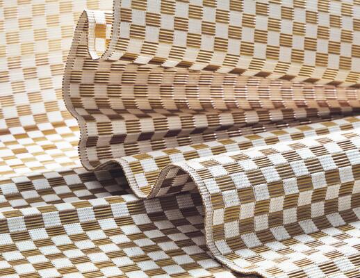 Klara woven-to-size grassweave windowcovering is handwoven using bamboo and thread