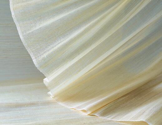 Luminous and refined, Agnes’s silky banana fibers are meticulously loomed by hand