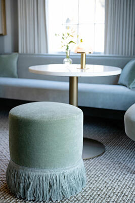 The Teeny stool, now available with fringe