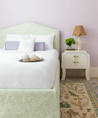 Custom Boulder bed and nightstand