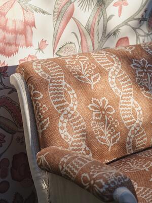 Referencing the Hindi word for “to press,” Dabu Stripe is named after the mud-resist printing technique