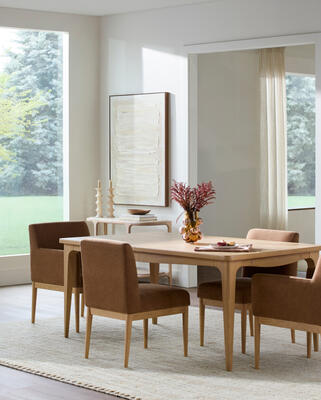 Mollie dining table (BOMO-002) and chairs (BOMO-003/004)