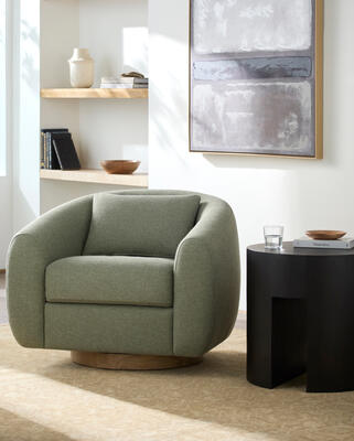 Loma swivel chair (BOLM-001) and Whittier end table (BOWT-001)