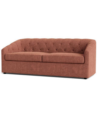 Landry diamond tufted sleeper in performance micro chenille: Shiraz
