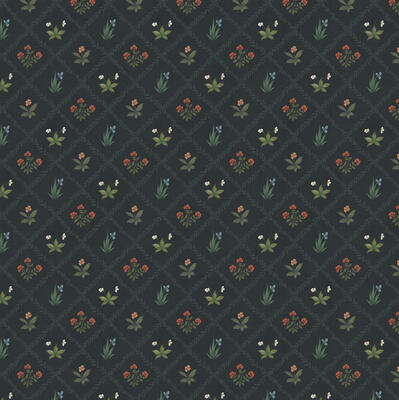 Floret wallpaper in Topaz (MKS021-T-Roll)