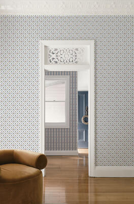Floret and Garland wallpapers in Ruby