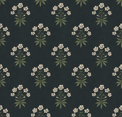 Geranium wallpaper in Topaz (MKS026-T-Roll)