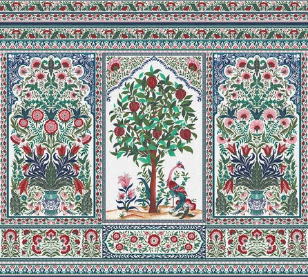 Pavilion mural in Ruby (MKS020-R-Roll)