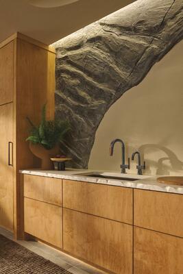 The Frank Lloyd Wright Kitchen collection by Brizo in Brilliance Black Onyx