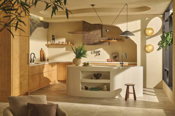The Frank Lloyd Wright Kitchen collection by Brizo in Brilliance Black Onyx