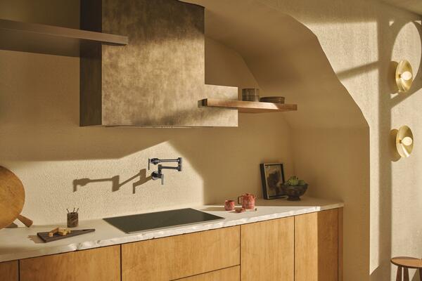 Pot filler in Brilliance Black Onyx