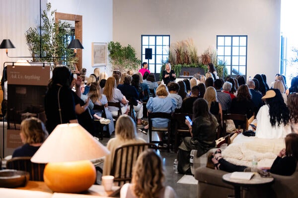 The live audience enjoyed a first look—and listen—of the podcast recording